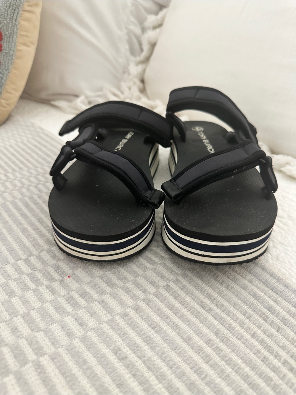 Tory Burch Sport Strappy Sandal Perfect Navy/Perfect Black Style 82954 - Picture 5 of 12